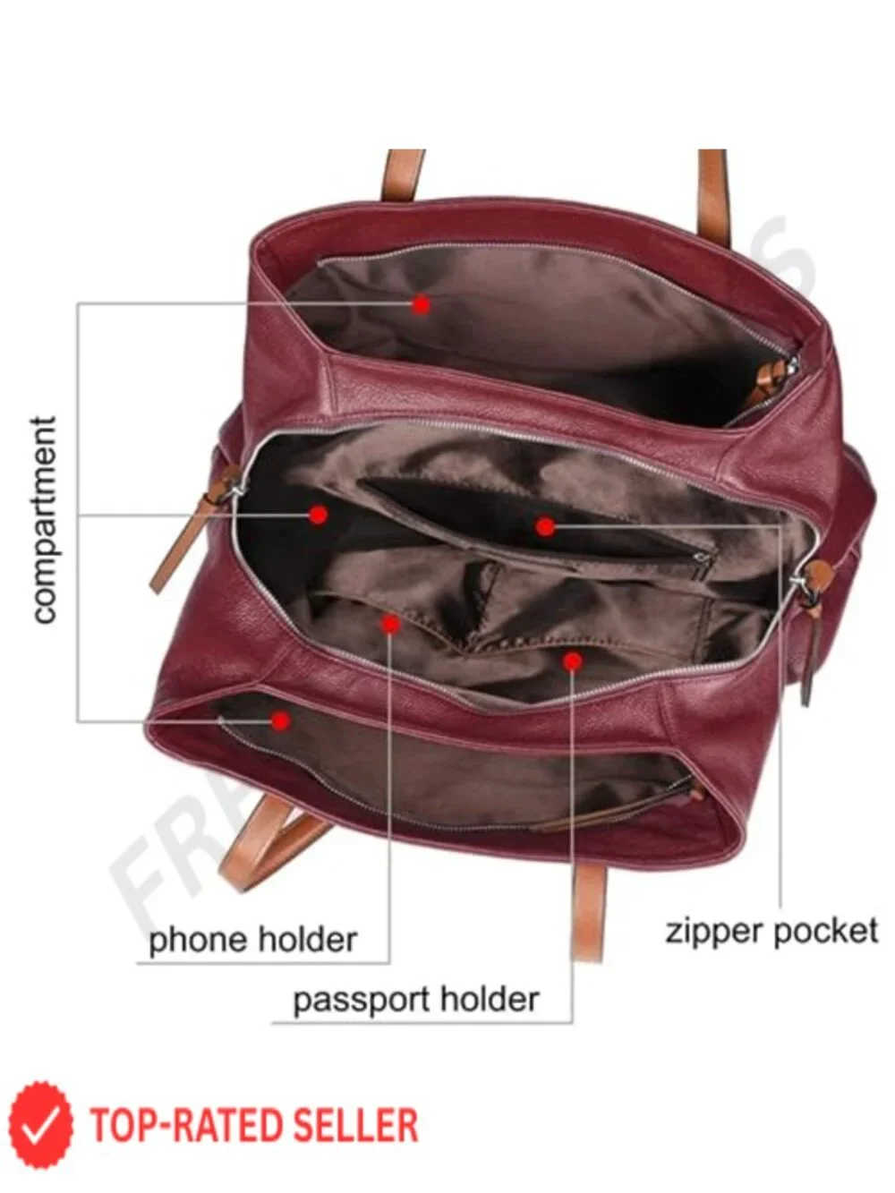 Genuine Leather Soft Hobo Shoulder Bag Large Capacity Fits 13 Laptop